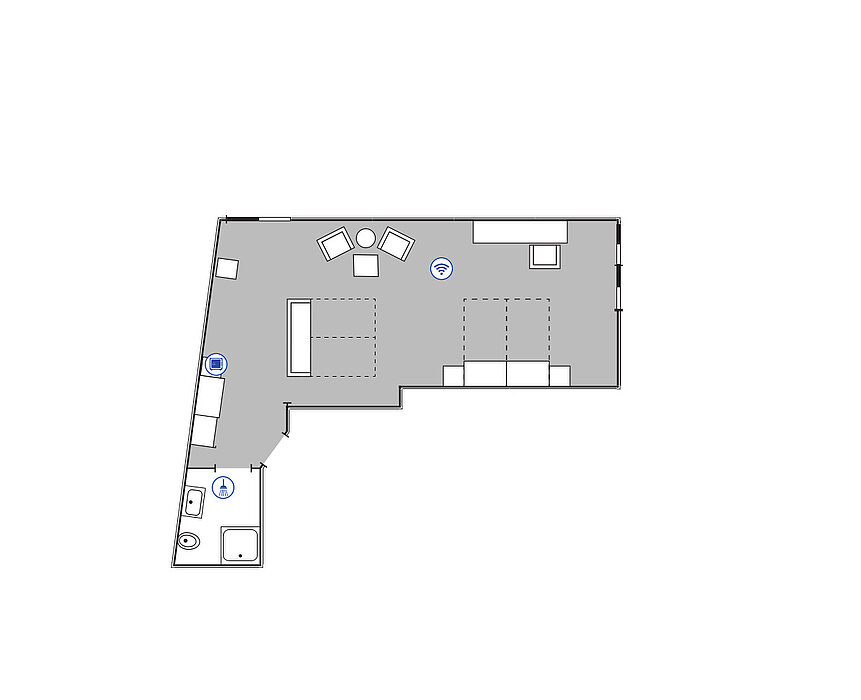 Room floor plan Superior Family in the Maritim Hotel Darmstadt