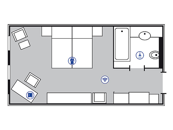 Room floor plan Superior room | Maritim proArte Hotel Berlin