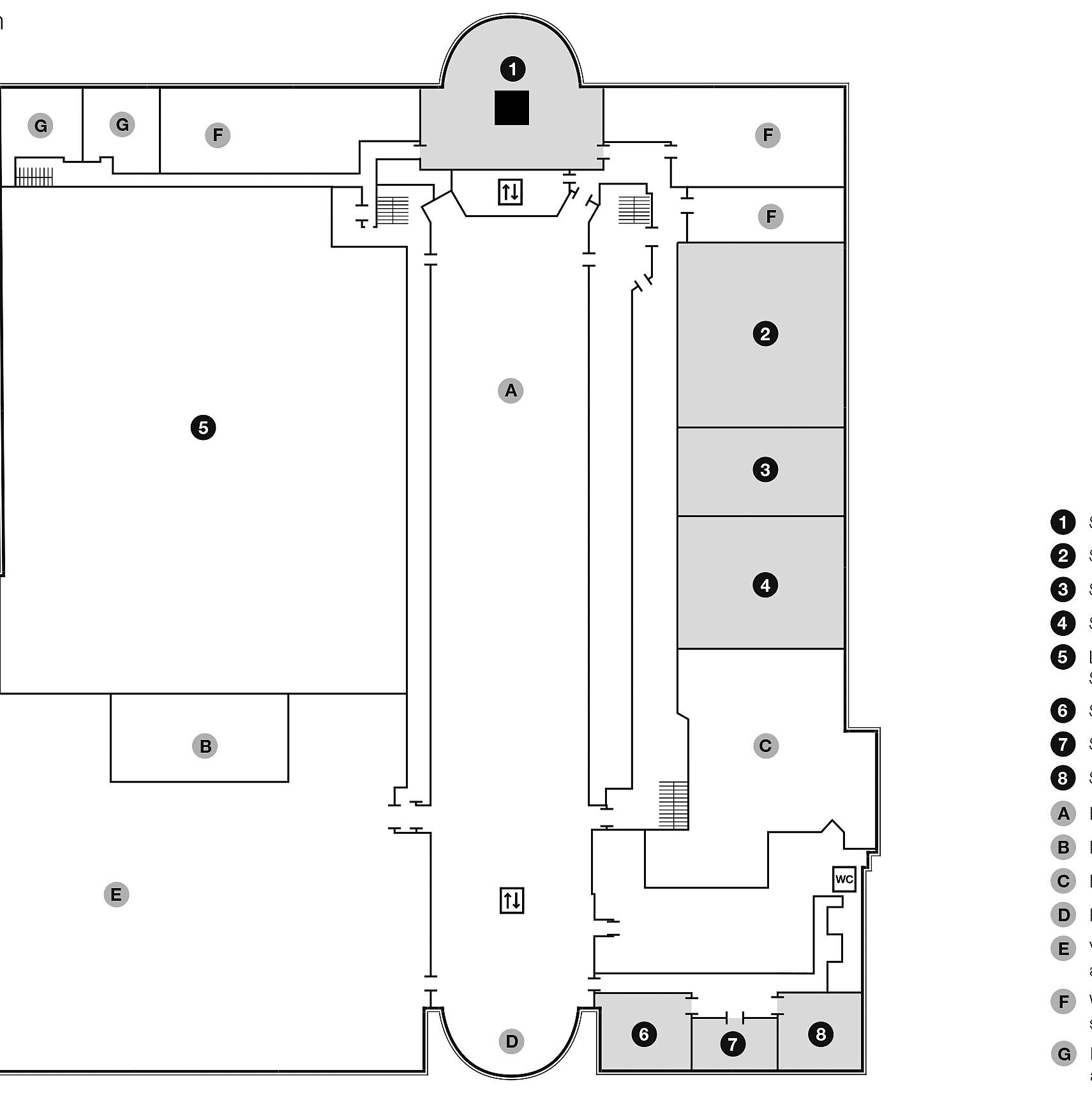 Floor plan, 1st floor | Maritim Hotel Magdeburg