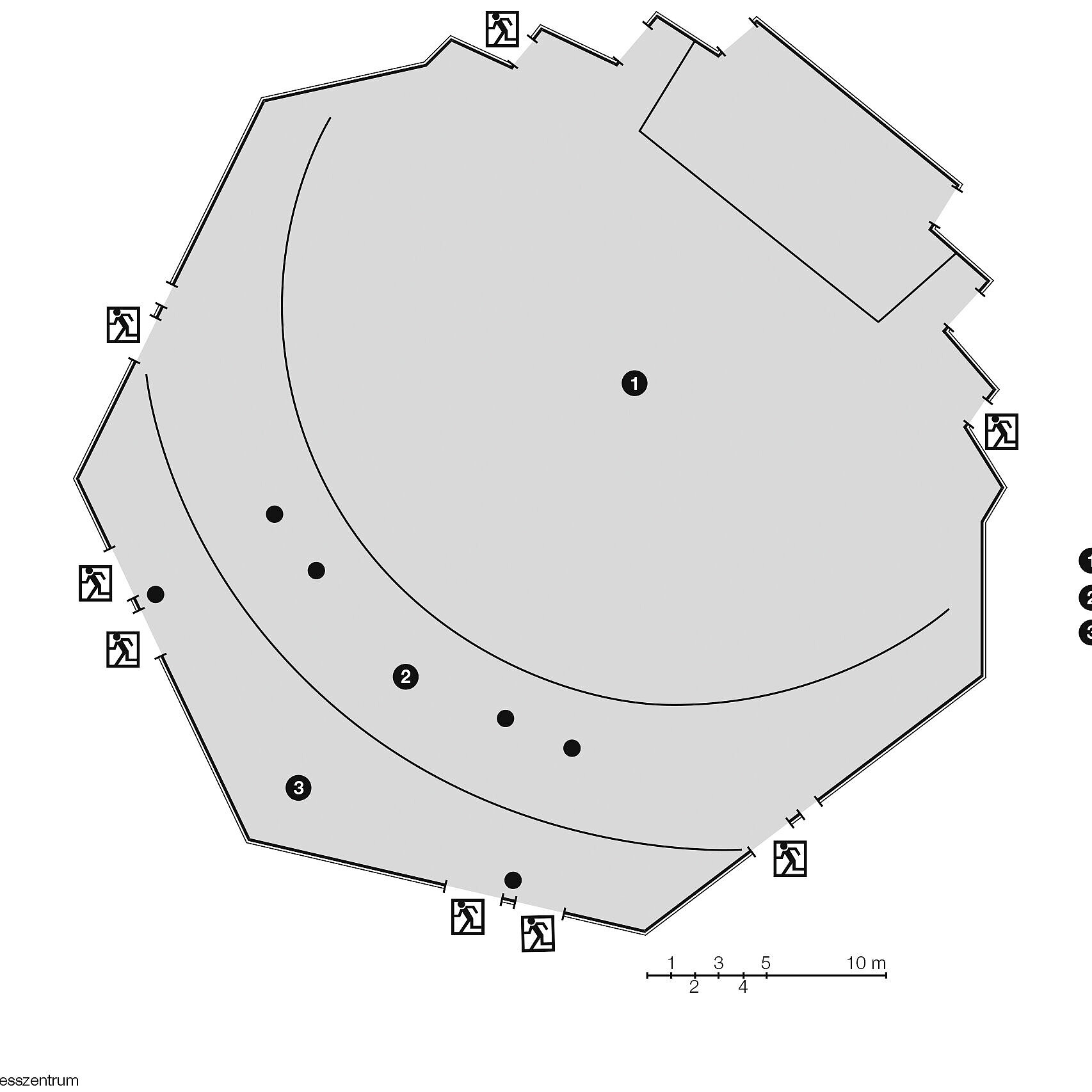 Floor plan, "Liederhalle" Culture and Convention Centre | Maritim Hotel Stuttgart