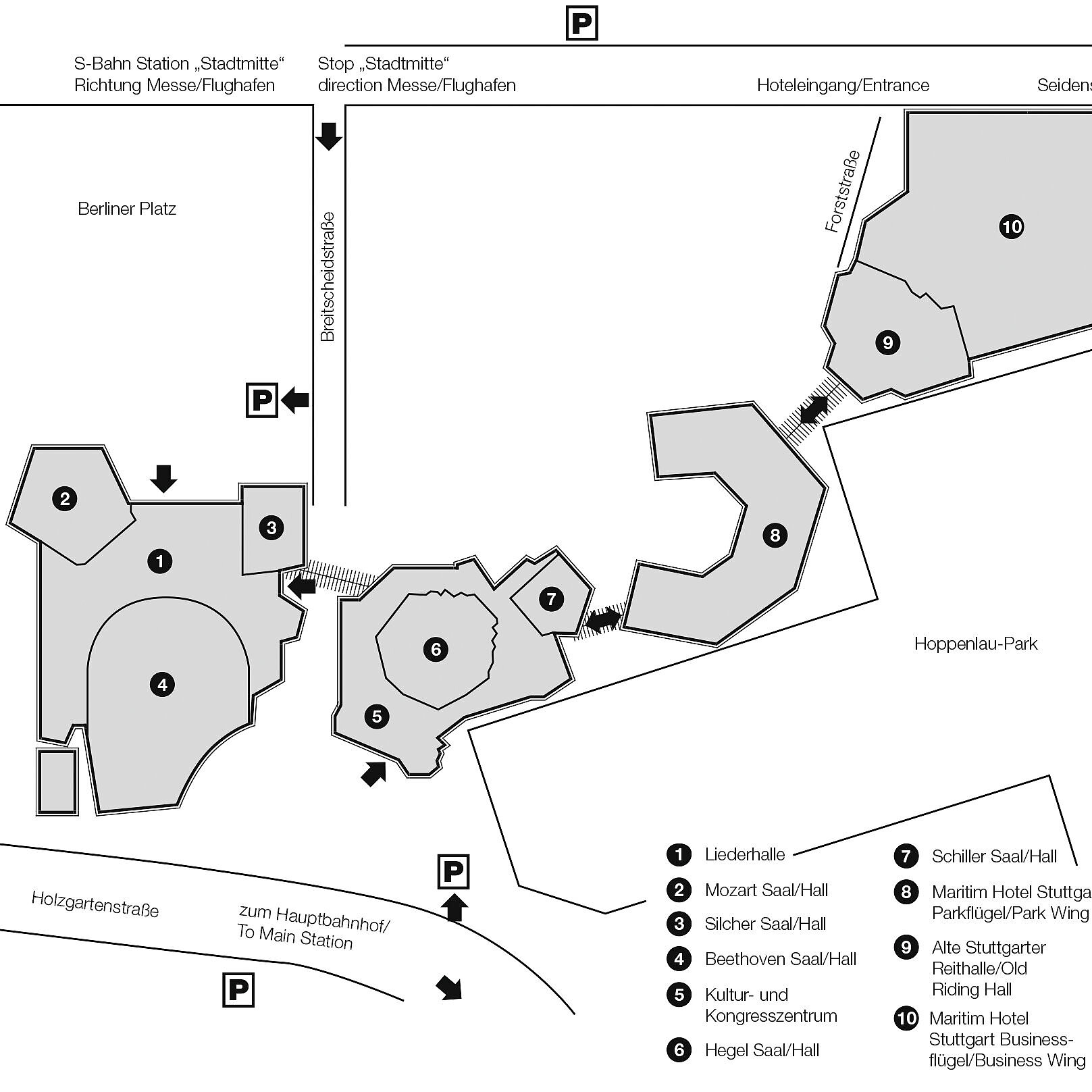 Floor plan, area map | Maritim Hotel Stuttgart