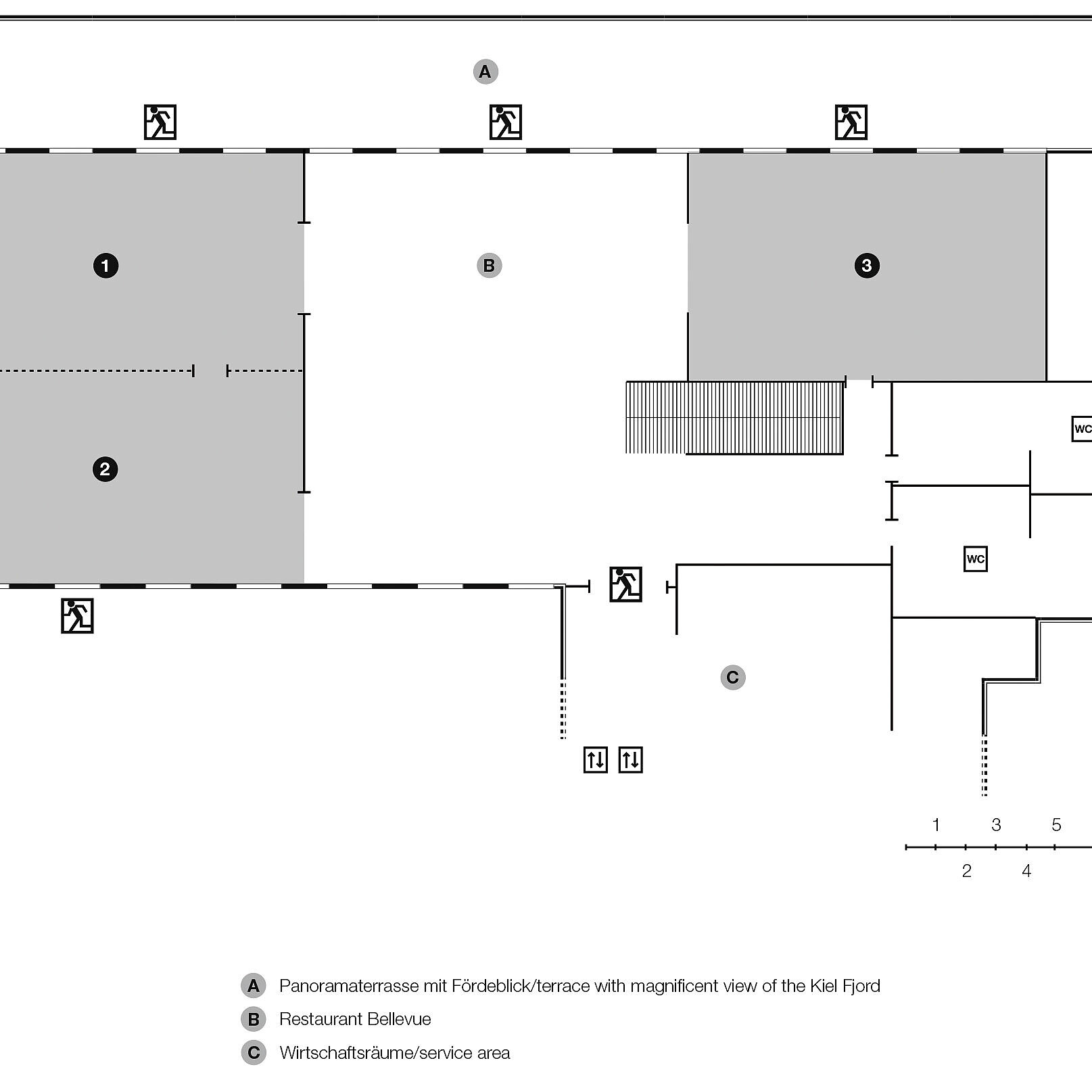 Floor plan, basement | Maritim Hotel Bellevue Kiel 