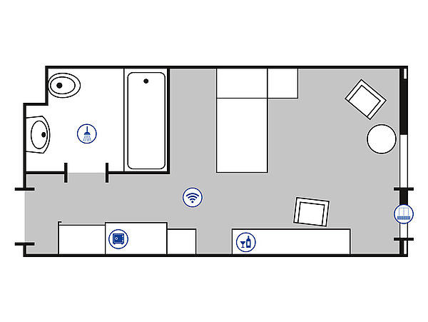 Room floor plan Classic room | Maritim Hotel Bad Salzuflen