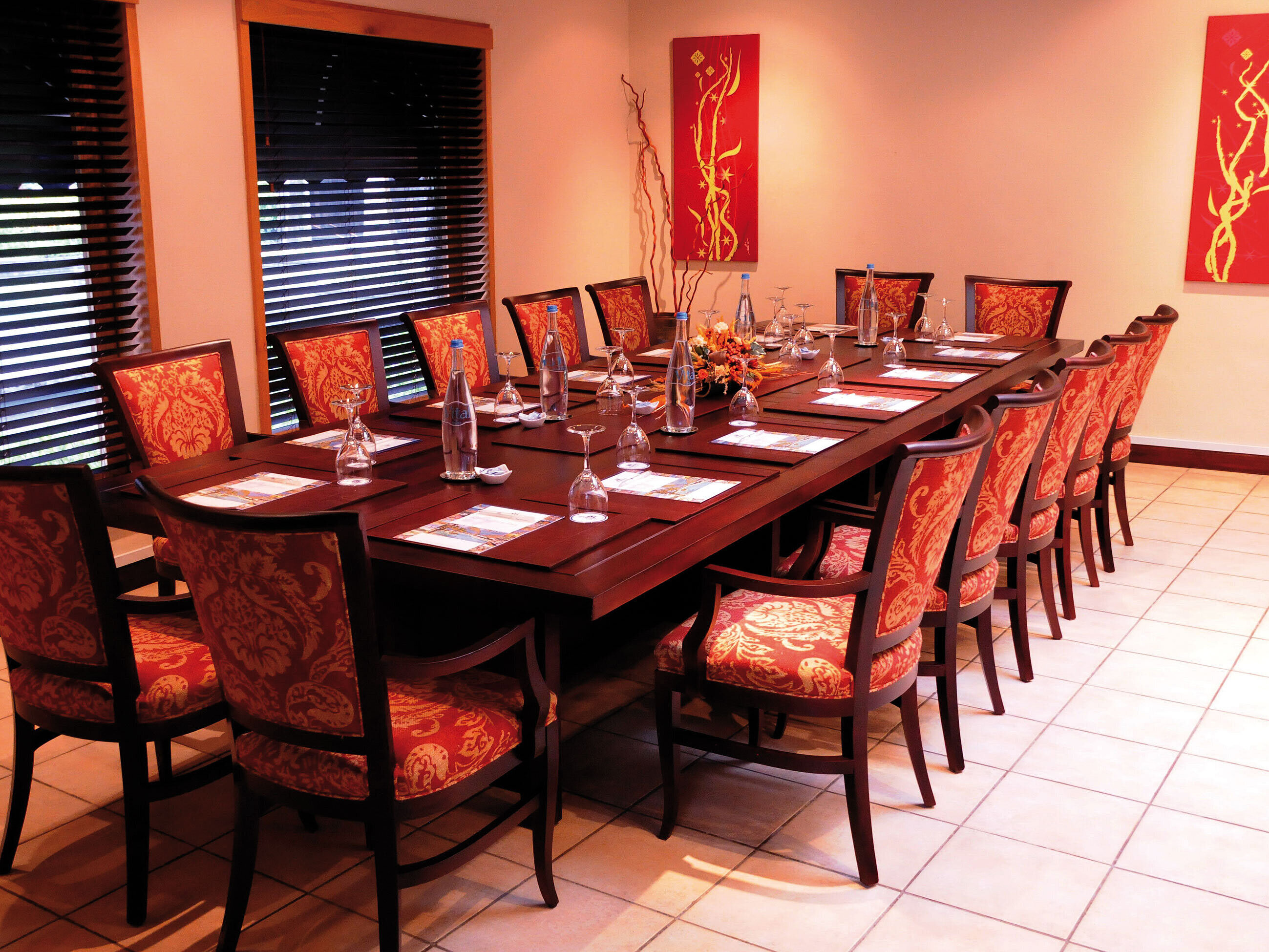 Modern meeting room with conference table at Maritim Hotel Mauritius