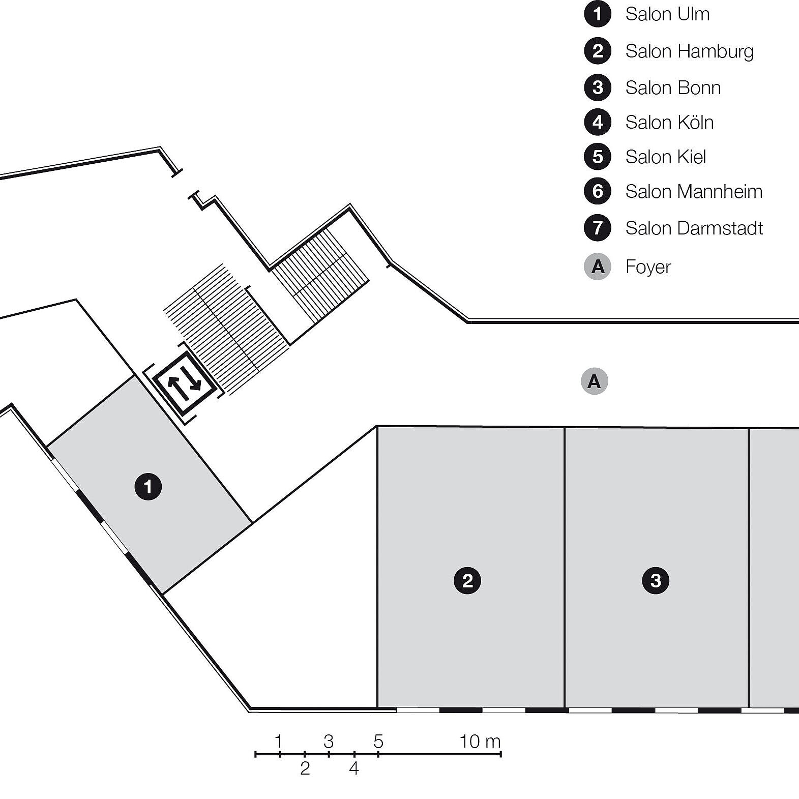 Floor plan, park wing | Maritim Hotel Stuttgart