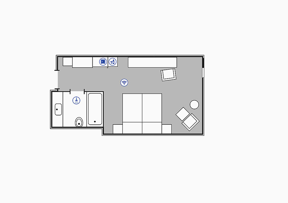 Room floor planComfort Smart in the Maritim Hotel Darmstadt