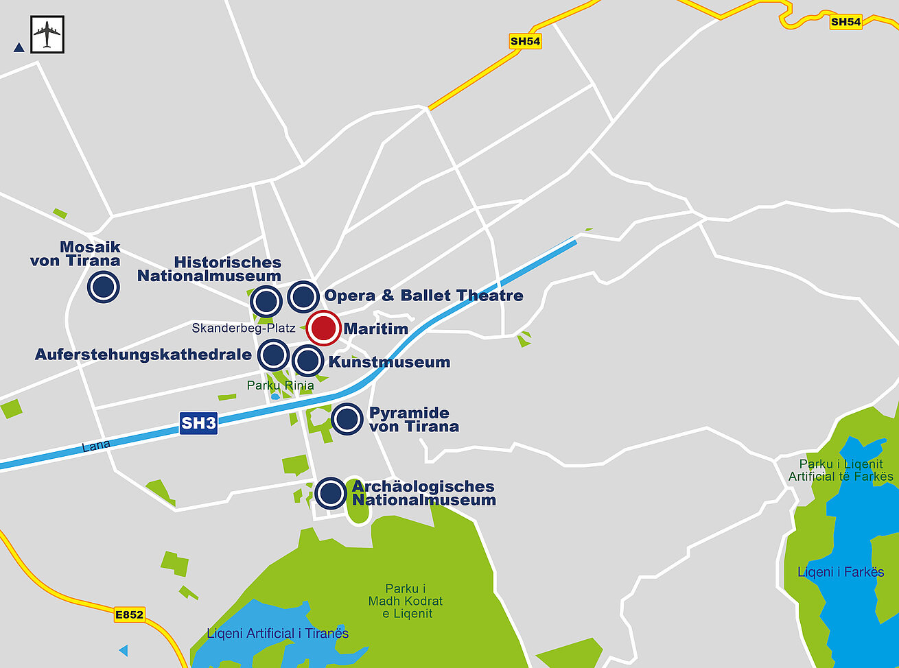 Roadmap Maritim Hotel Tirana
