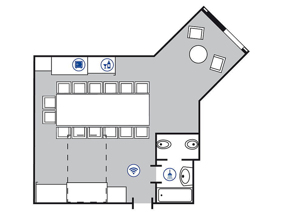 Room floor plan Conference suite in the Maritim Airport Hotel Hannover