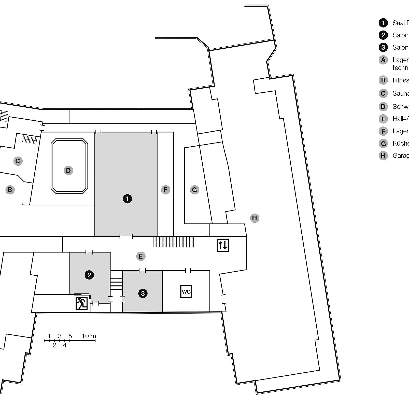 Floor plan, basement | Maritim Hotel Königswinter