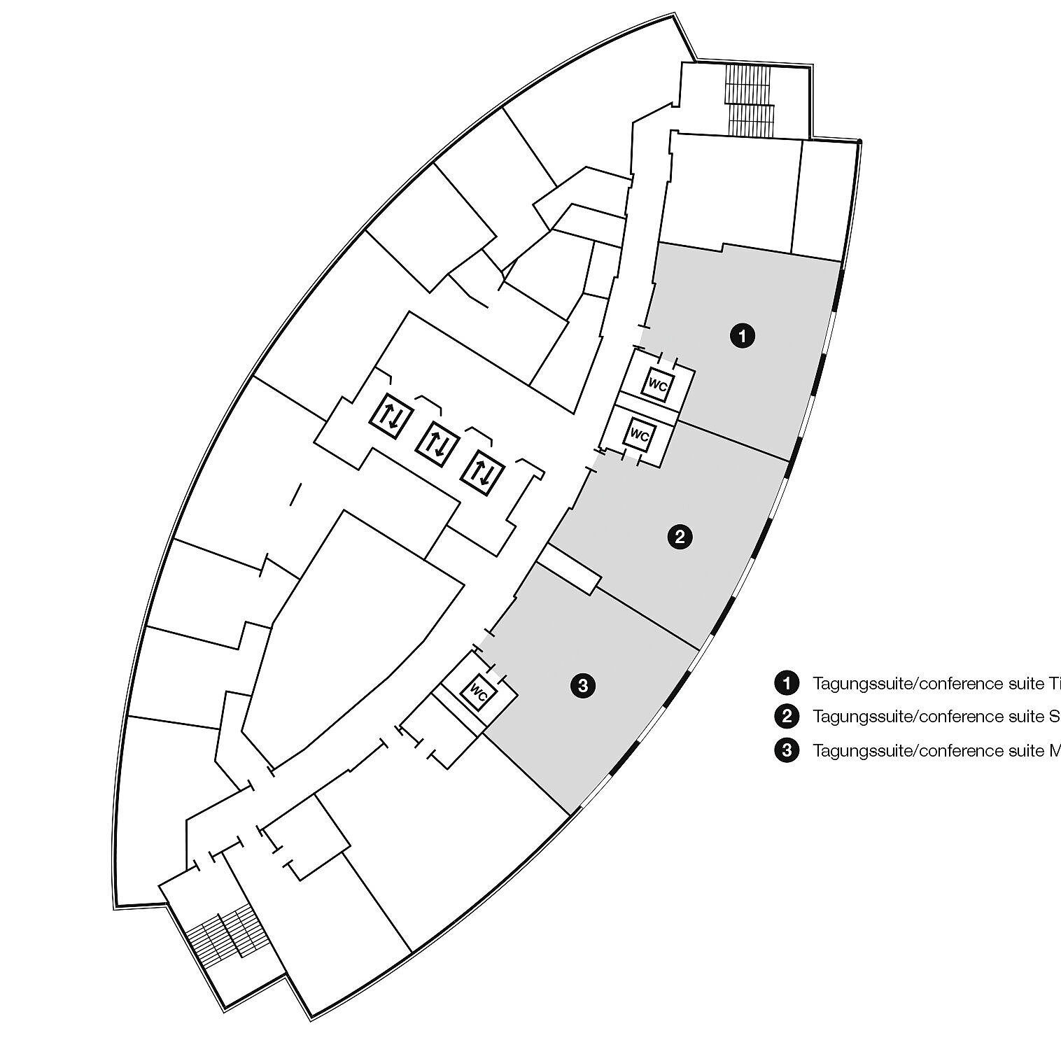 Floor plan, stepped storey 1 | Maritim Hotel Ulm