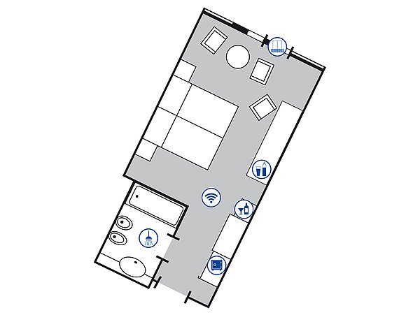 Room floor plan Superior room | Maritim Hotel Würzburg