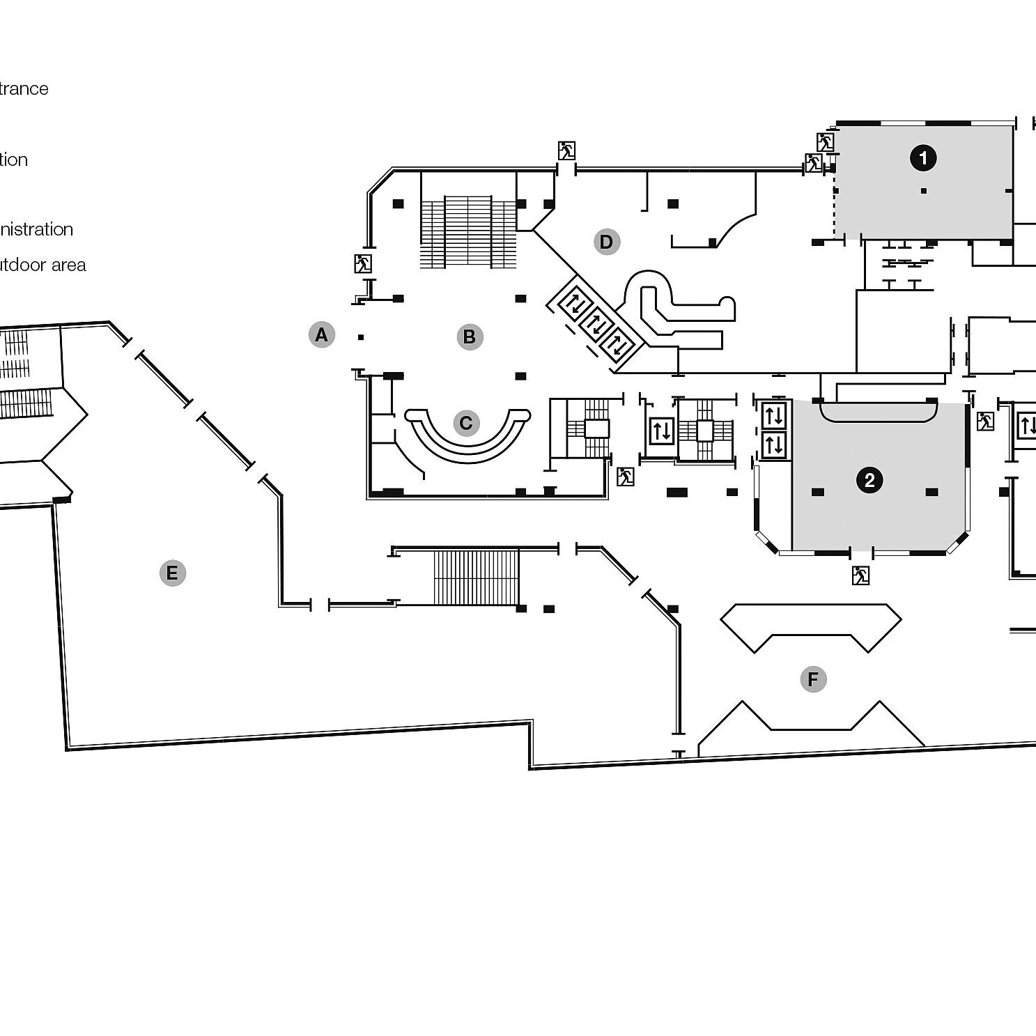 Floor plan, ground floor | Maritim Hotel München 