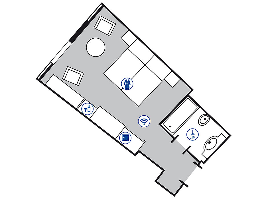 Room floor plan Superior room | Maritim Hotel Ulm