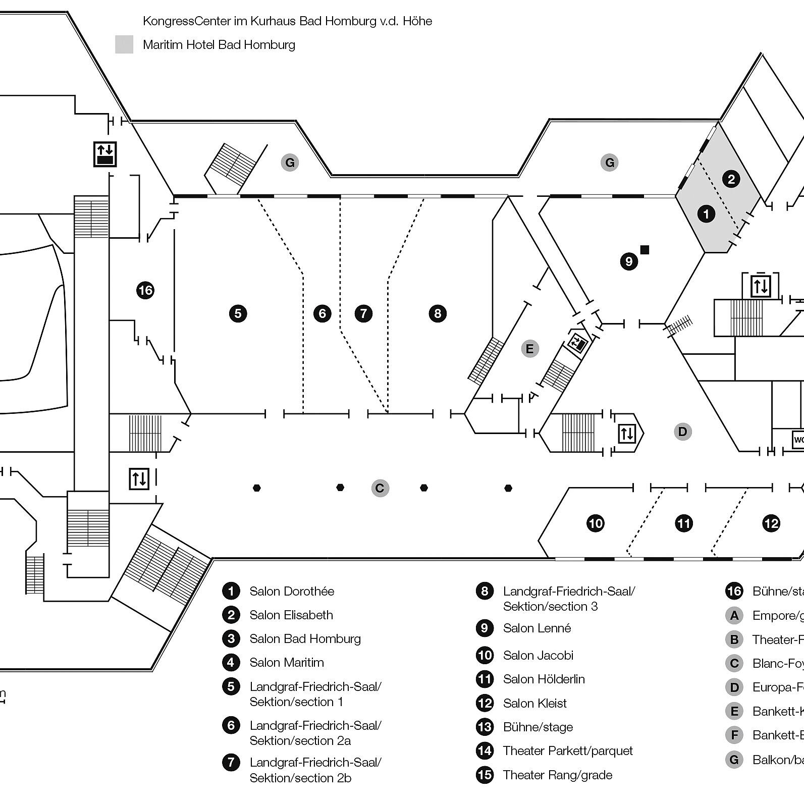 Floor plan, 3rd floor | Maritim Hotel Bad Homburg 